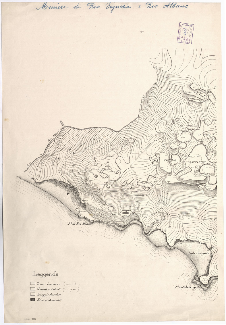 (N:12718) MINIERA DI RIO VIGNERIA E RIO ALBANO - Tavola 3 (B0000786) Carte e stampe antiche: riproduzione a colori su carta (formato A1)