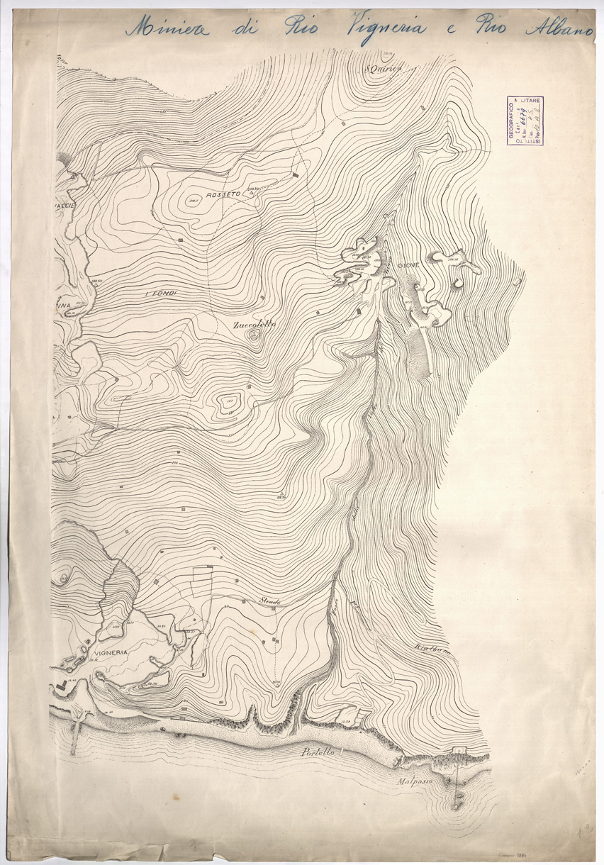 (N:12719) MINIERA DI RIO VIGNERIA E RIO ALBANO - Tavola 4 (B0000787) Carte e stampe antiche: riproduzione a colori su carta (formato A1)