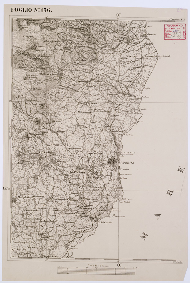(N:2248) CARTA DELL' ITALIA MERIDIONALE  - Foglio 156 (B0001195) Carte e stampe antiche: riproduzione a colori su carta (formato A1)