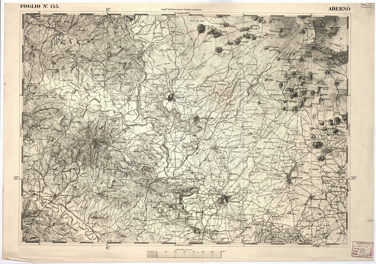 (N:2247) CARTA DELL' ITALIA MERIDIONALE - Foglio 155 - Adern (B0001228) Carte e stampe antiche: riproduzione a colori su carta (formato A1)