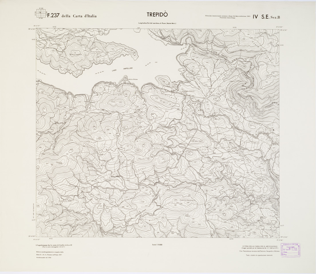 (N:7392) CARTA TOPOGRAFICA DELLA CALABRIA - Foglio 237 IV S.E. SEZ.B - Trepid (B0001508) Carte e stampe antiche: riproduzione a colori su carta (formato A1)