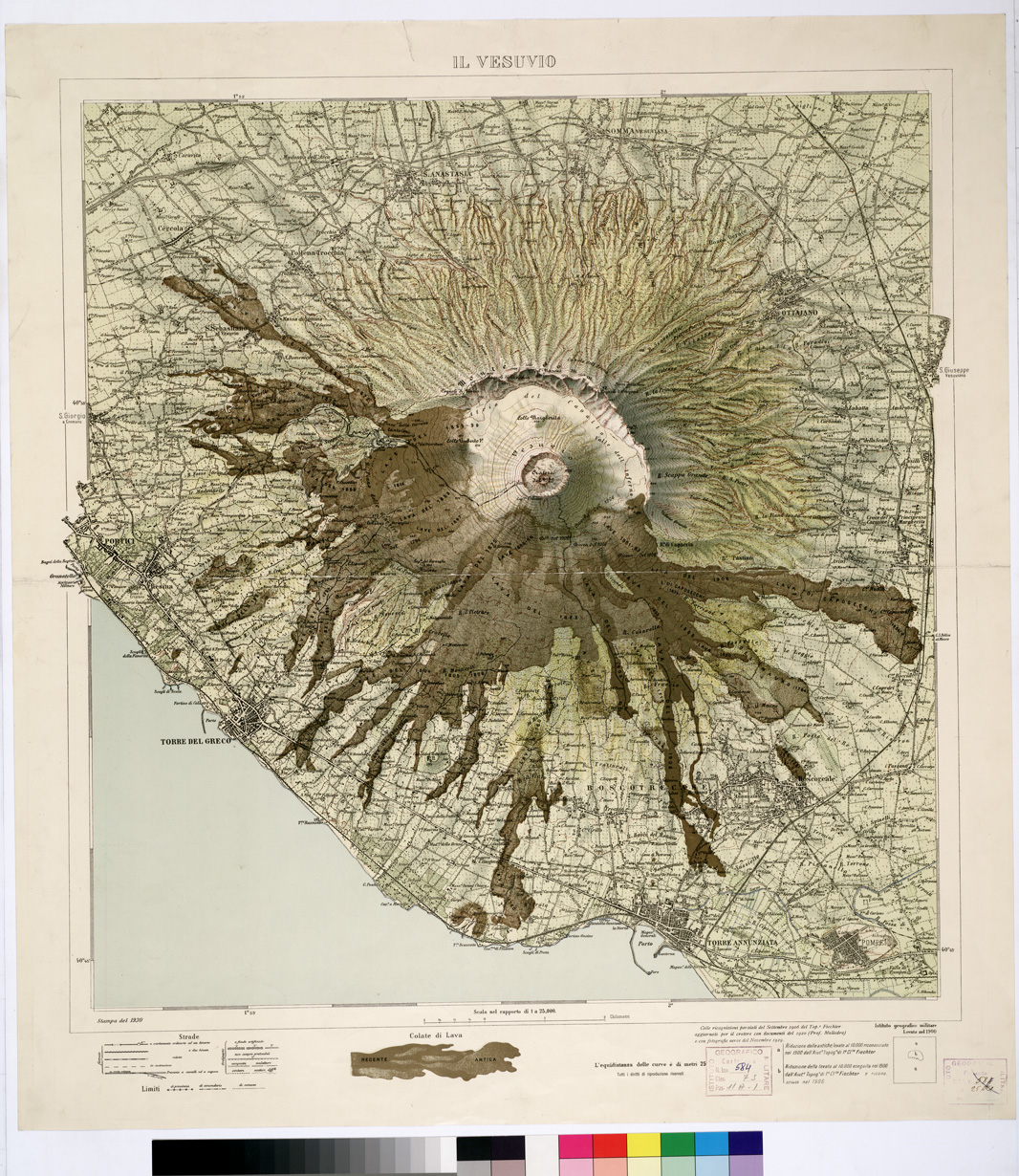 (N:10631) IL VESUVIO (B0002051) Carte e stampe antiche: riproduzione a colori su carta (formato A1)