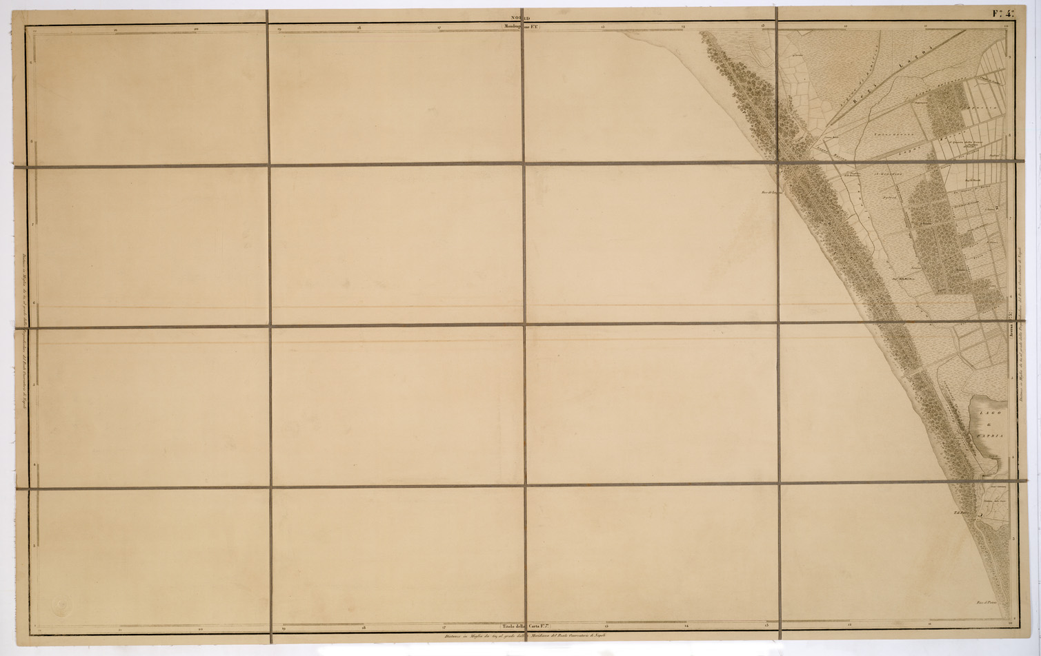 (N:8259) CARTA TOPOGRAFICA ED IDROGRAFICA DEI CONTORNI DI NAPOLI... - Foglio 4 (B0002119) Carte e stampe antiche: riproduzione a colori su carta (formato A1)