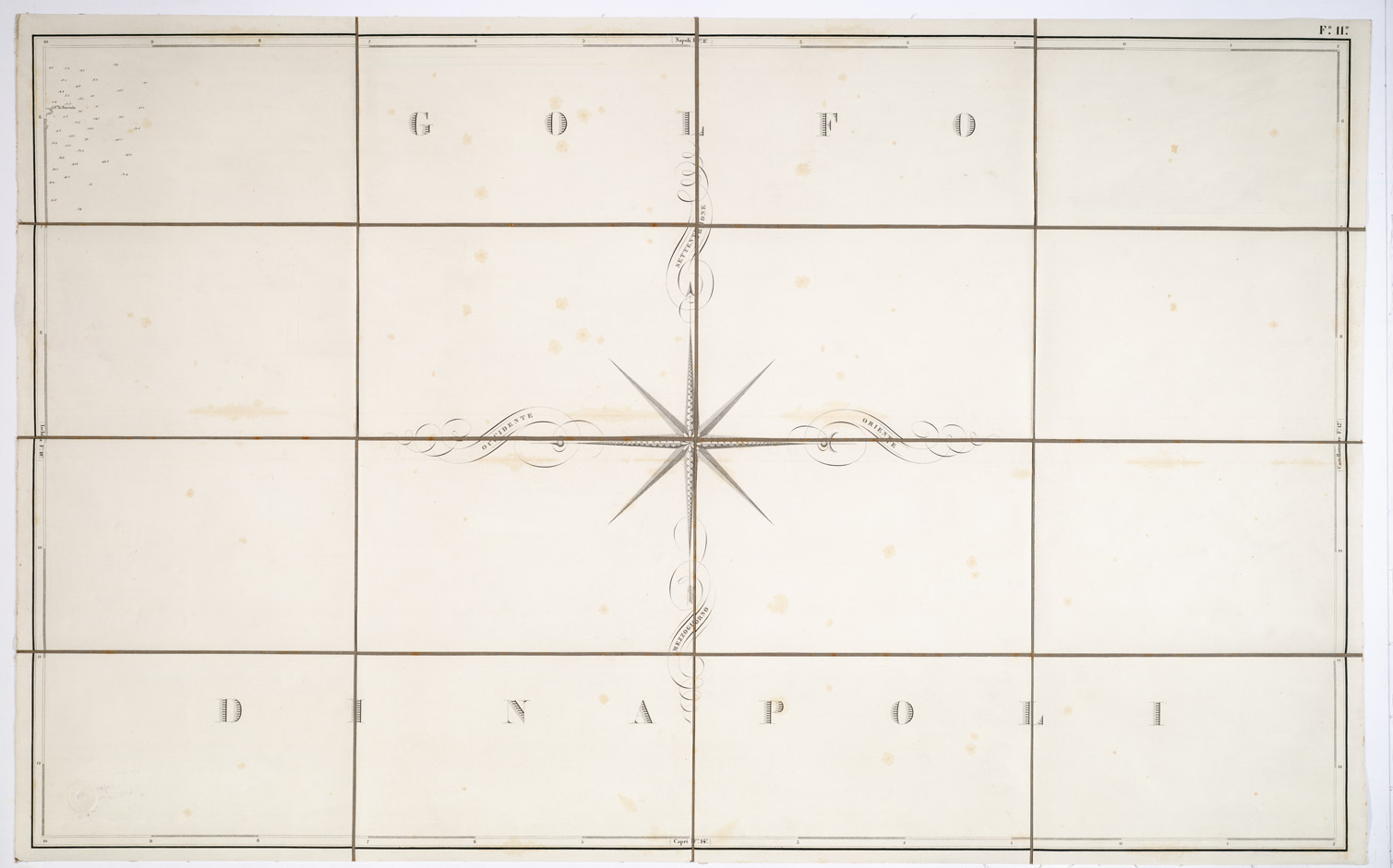 (N:8252) CARTA TOPOGRAFICA ED IDROGRAFICA DEI CONTORNI DI NAPOLI... - Foglio 11 (B0002126) Carte e stampe antiche: riproduzione a colori su carta (formato A1)