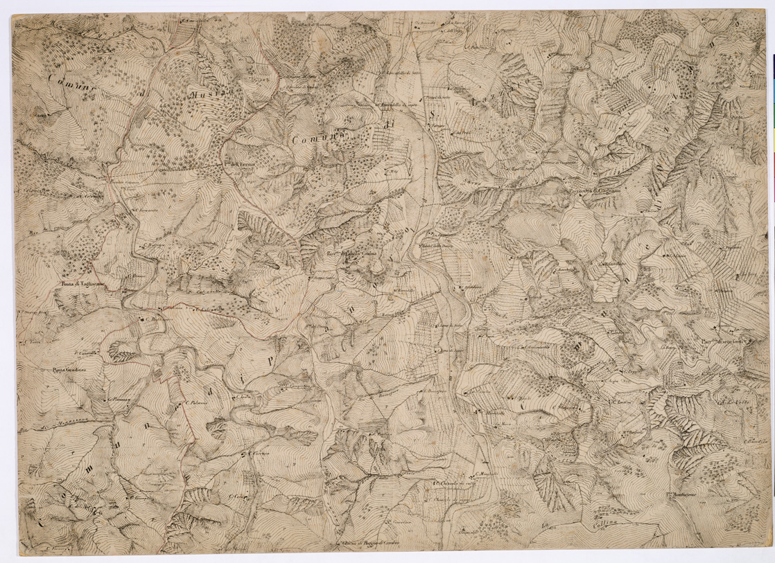 (N:1506) CARTA DEI DINTORNI DI BOLOGNA - Foglio 12 - Casola Canina (B0002161) Carte e stampe antiche: riproduzione a colori su carta (formato A1)