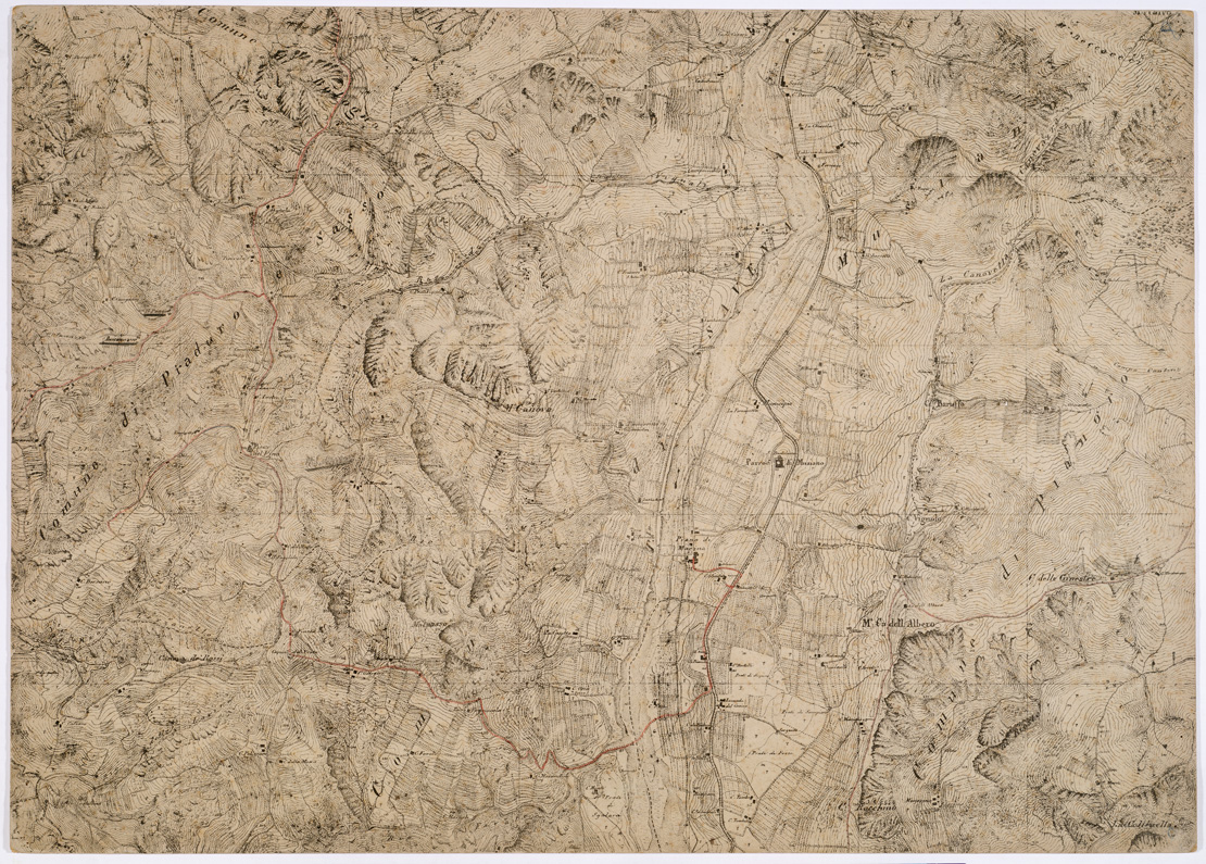 (N:1505) CARTA DEI DINTORNI DI BOLOGNA - Foglio 11 - Musiano (B0002162) Carte e stampe antiche: riproduzione a colori su carta (formato A1)