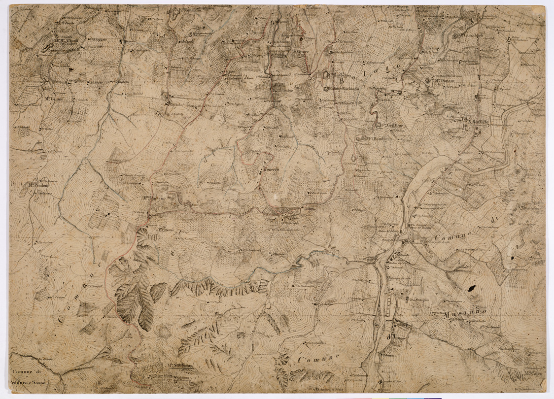 (N:1513) CARTA DEI DINTORNI DI BOLOGNA - Foglio 8 - Paderno (B0002165) Carte e stampe antiche: riproduzione a colori su carta (formato A1)