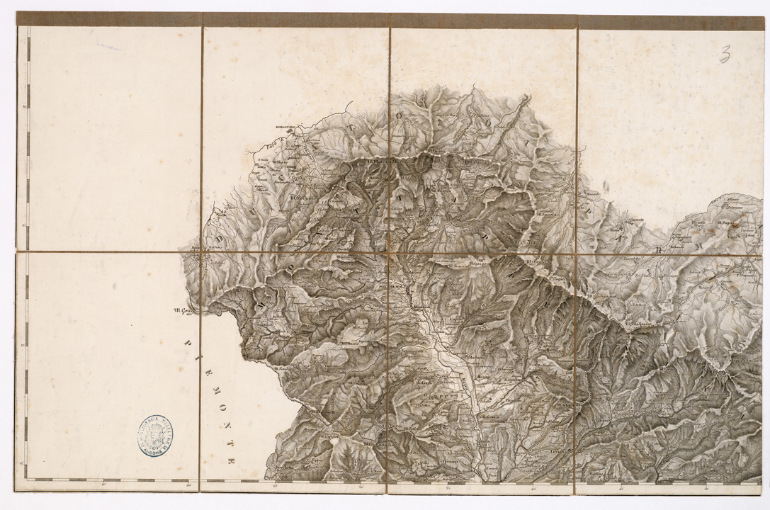 (N:6541) CARTA TOPOGRAFICA DEL DUCATO DI MODENA... - Foglio 3 (B0002181) Carte e stampe antiche: riproduzione a colori su carta (formato A1)