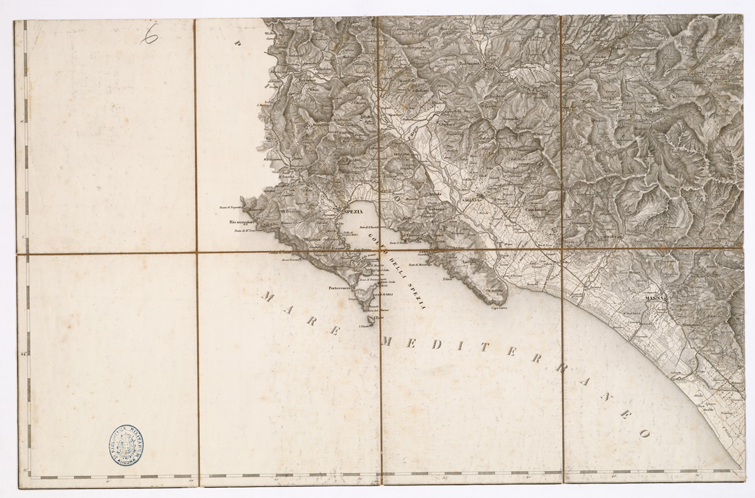 (N:6544) CARTA TOPOGRAFICA DEL DUCATO DI MODENA... - Foglio 6 (B0002182) Carte e stampe antiche: riproduzione a colori su carta (formato A1)