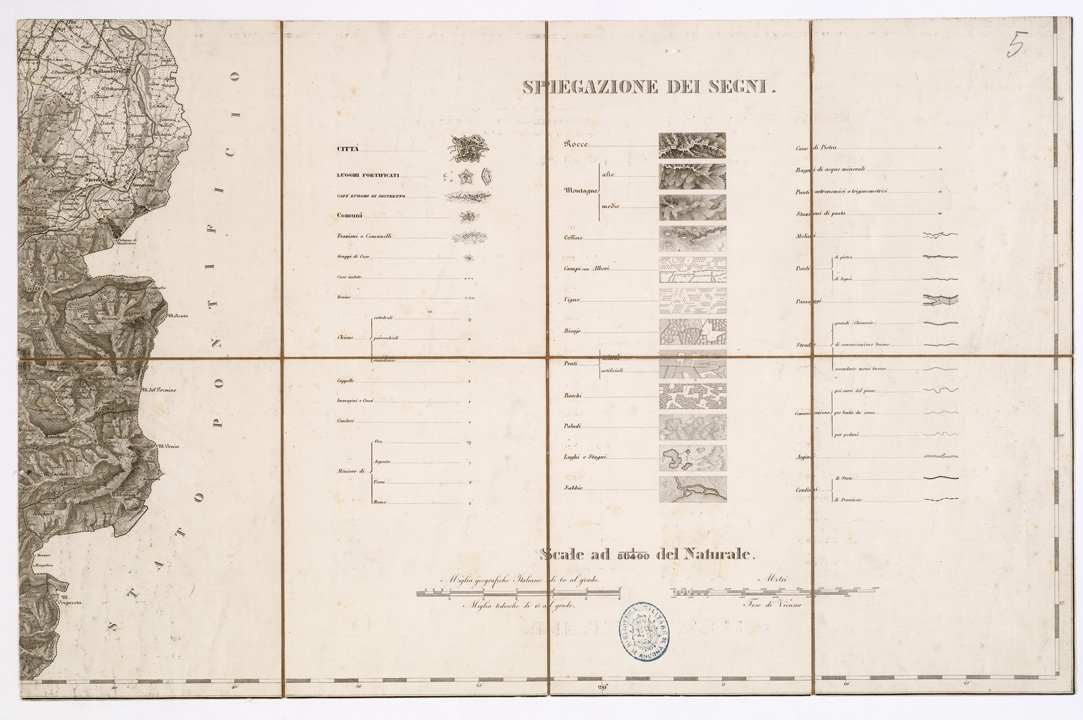 (N:6543) CARTA TOPOGRAFICA DEL DUCATO DI MODENA... - Foglio 5 (B0002184) Carte e stampe antiche: riproduzione a colori su carta (formato A1)