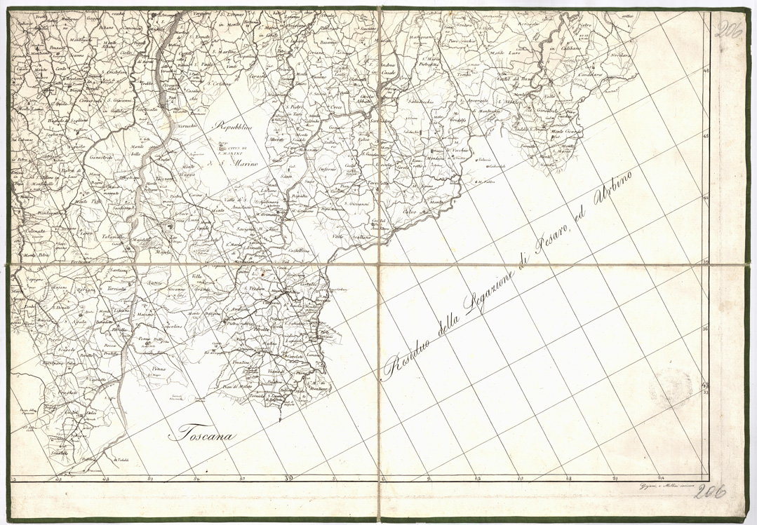 (N:13850) PIANTA DELLE DUE LEGAZIONI DI RAVENNA E FORLI'... - Foglio 4 (B0002262) Carte e stampe antiche: riproduzione a colori su carta (formato A1)