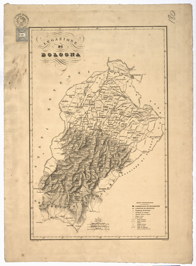 (N:11542) LEGAZIONE DI BOLOGNA (B0002268) Carte e stampe antiche: riproduzione a colori su carta (formato A1)