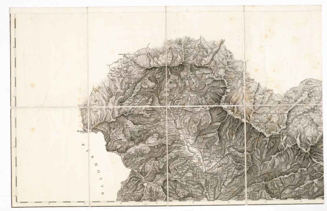 (N:6533) CARTA TOPOGRAFICA DEL DUCATO DI MODENA... - Foglio IV C (B0002309) Carte e stampe antiche: riproduzione a colori su carta (formato A1)
