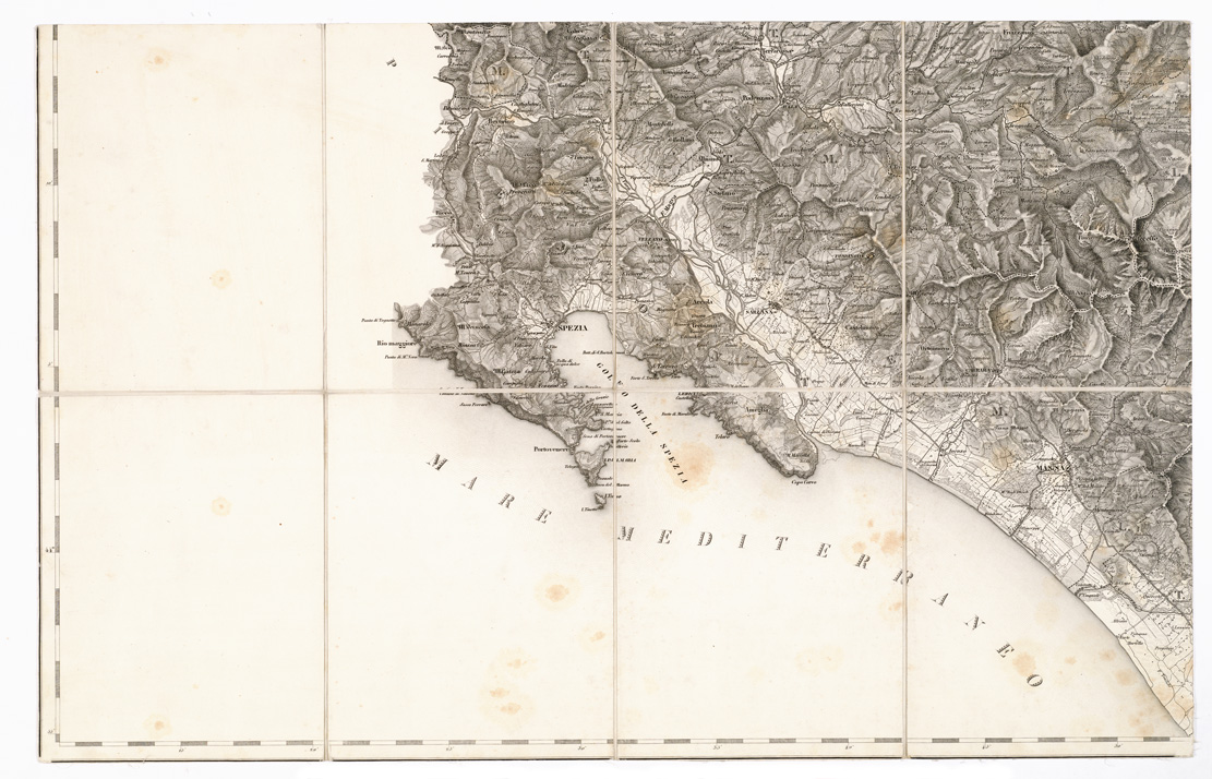 (N:6536) CARTA TOPOGRAFICA DEL DUCATO DI MODENA... - Foglio VII F (B0002310) Carte e stampe antiche: riproduzione a colori su carta (formato A1)