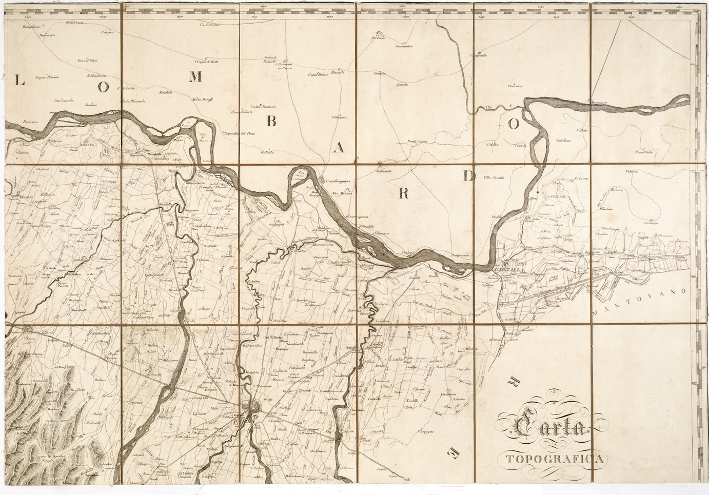 (N:6174) CARTA TOPOGRAFICA DEGLI STATI DI PARMA. A SUA MAESTA' LA PRINCIPESSA IMPERIALE MARIA LUIGIA ARCIDUCHESSA D'AUSTRIA, DUCHESSA DI PARMA, PIACENZA E GUASTALLA - Foglio 2 (B0002373) Carte e stampe antiche: riproduzione a colori su carta (formato A1)