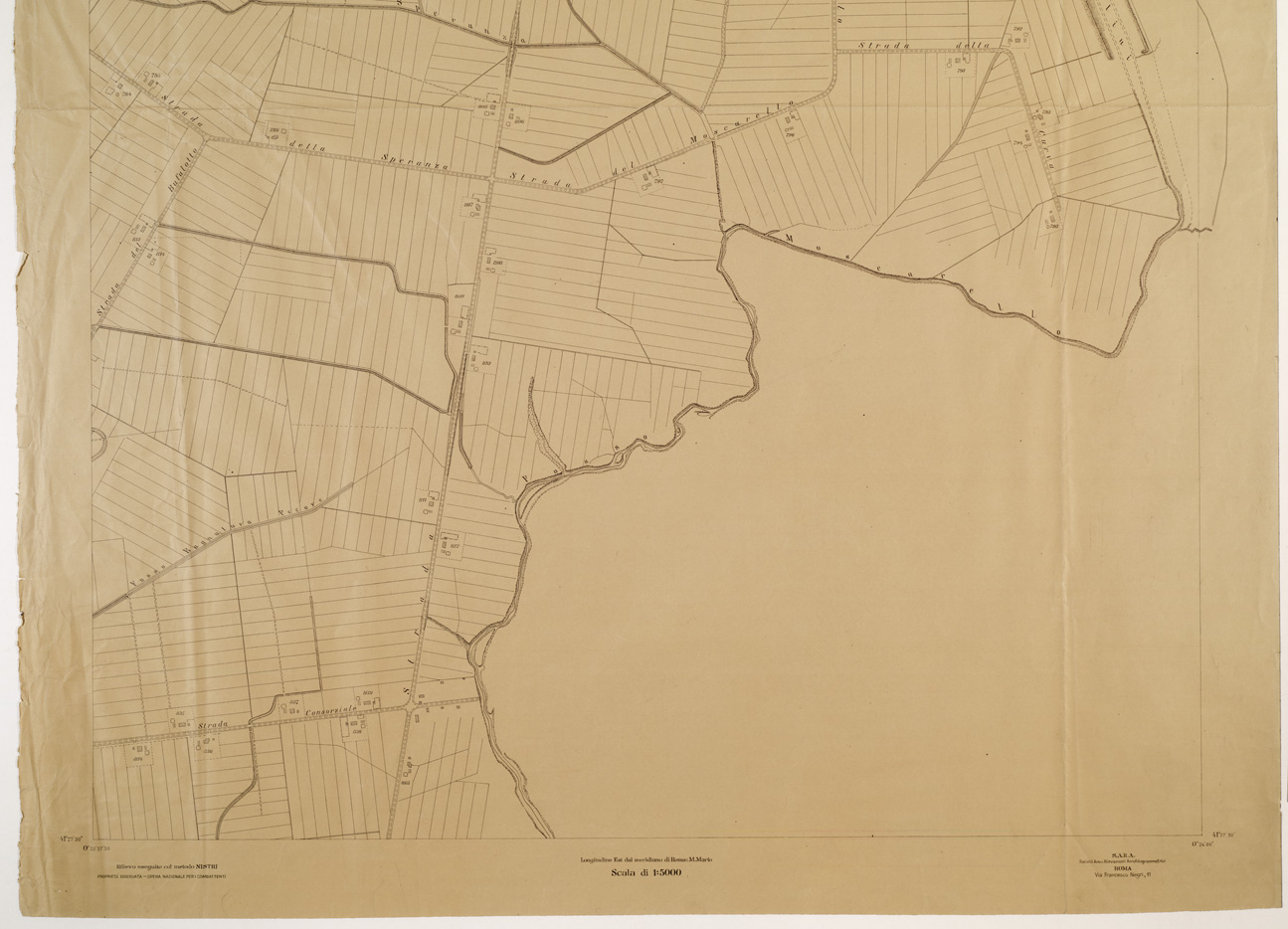 (N:15266) RILIEVO DELLA ZONA DI LITTORIA COL METODO NISTRI - Foglio G2-H2 - Prato Cerreto (B0002586, B0002587, B2586-87) Carte e stampe antiche: riproduzione a colori su carta (formato A1)