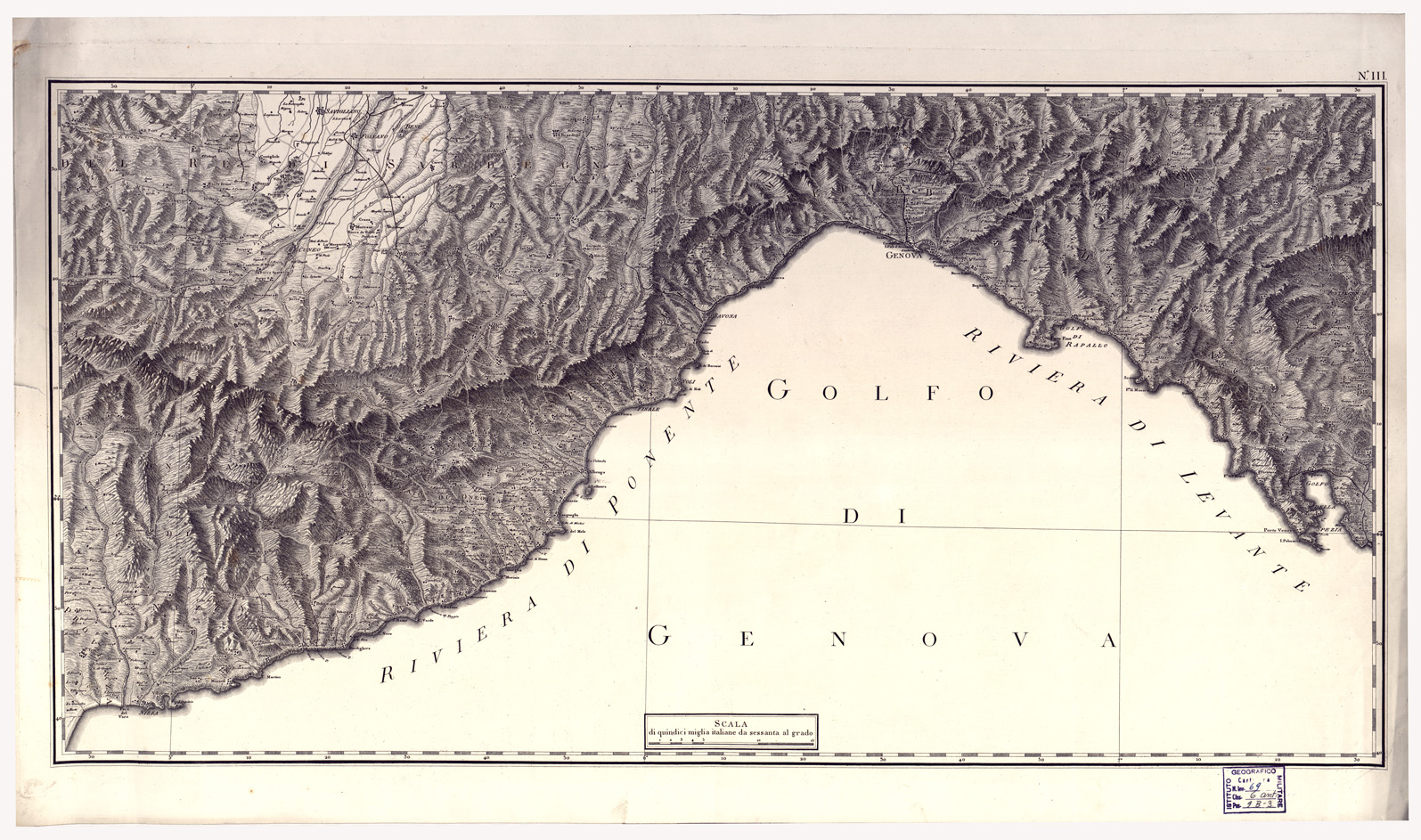 (N:13004) NUOVA CARTA DELLA LOMBARDIA E DELLE SUE REGIONI AGGIAGENTI FORMATA D'ORDINE DI S.M. SICILIANA DAL REG. GEOGRAFO G.A. RIZZI-ZANNONI. MDCCXCV. - Foglio 3 (B0003184) Carte e stampe antiche: riproduzione a colori su carta (formato A1)