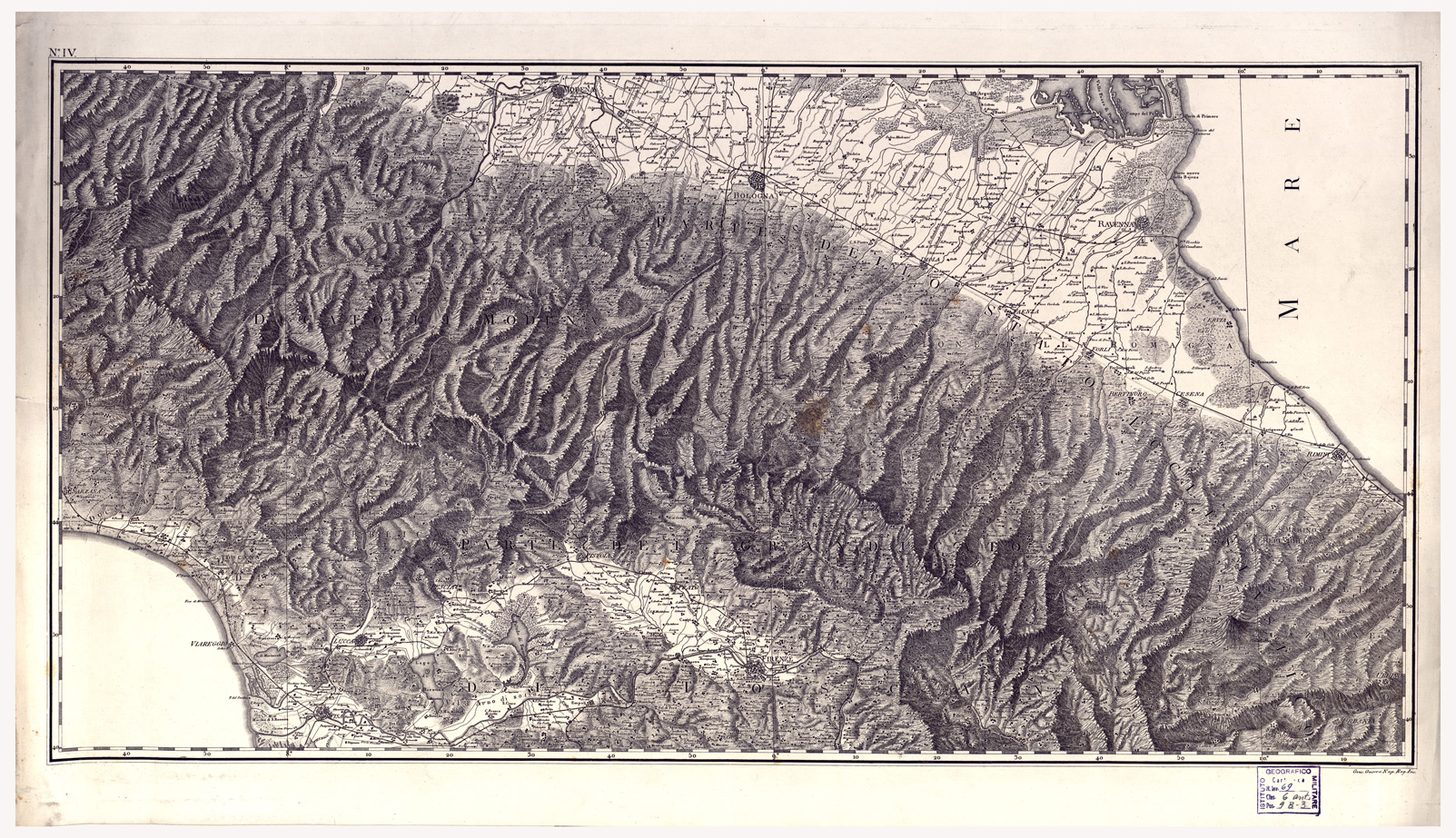 (N:13005) NUOVA CARTA DELLA LOMBARDIA E DELLE SUE REGIONI AGGIAGENTI FORMATA D'ORDINE DI S.M. SICILIANA DAL REG. GEOGRAFO G. A. RIZZI-ZANNONI. MDCCXCV - Foglio 4 (B0003186) Carte e stampe antiche: riproduzione a colori su carta (formato A1)