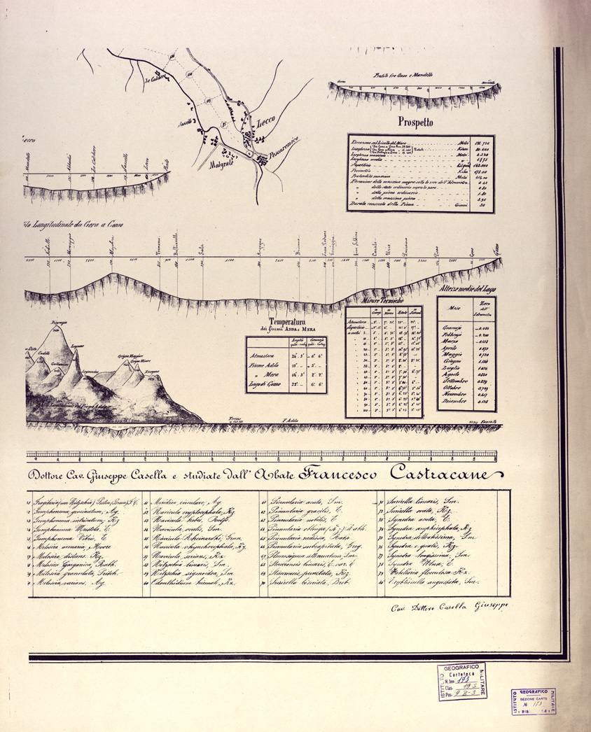 (N:10384) COROGRAFIA DEL LAGO DI COMO PER CURA DEL CAV. DOTT. CASELLA GIUSEPPE (B0003204) Carte e stampe antiche: riproduzione a colori su carta (formato A1)