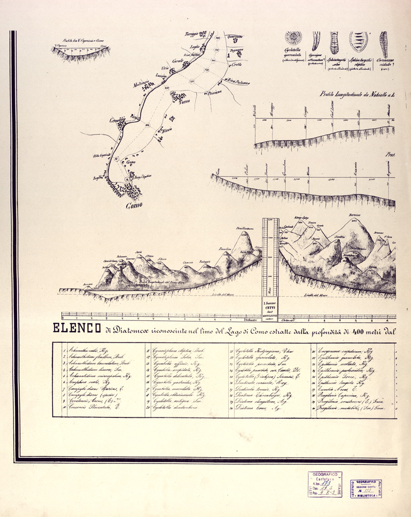 (N:10386) COROGRAFIA DEL LAGO DI COMO PER CURA DEL CAV. DOTT. CASELLA GIUSEPPE (B0003206) Carte e stampe antiche: riproduzione a colori su carta (formato A1)