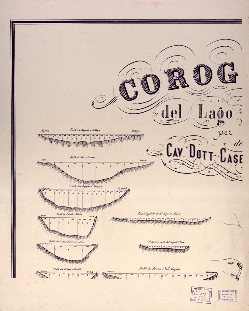 (N:10388) COROGRAFIA DEL LAGO DI COMO PER CURA DEL CAV. DOTT. CASELLA GIUSEPPE (B0003208) Carte e stampe antiche: riproduzione a colori su carta (formato A1)