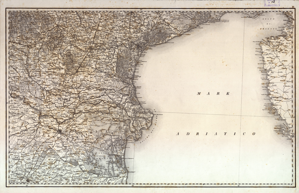 (N:4920) CARTA GENERALE DEL REGNO LOMBARDO-VENETO... - Foglio IV (B0003365) Carte e stampe antiche: riproduzione a colori su carta (formato A1)