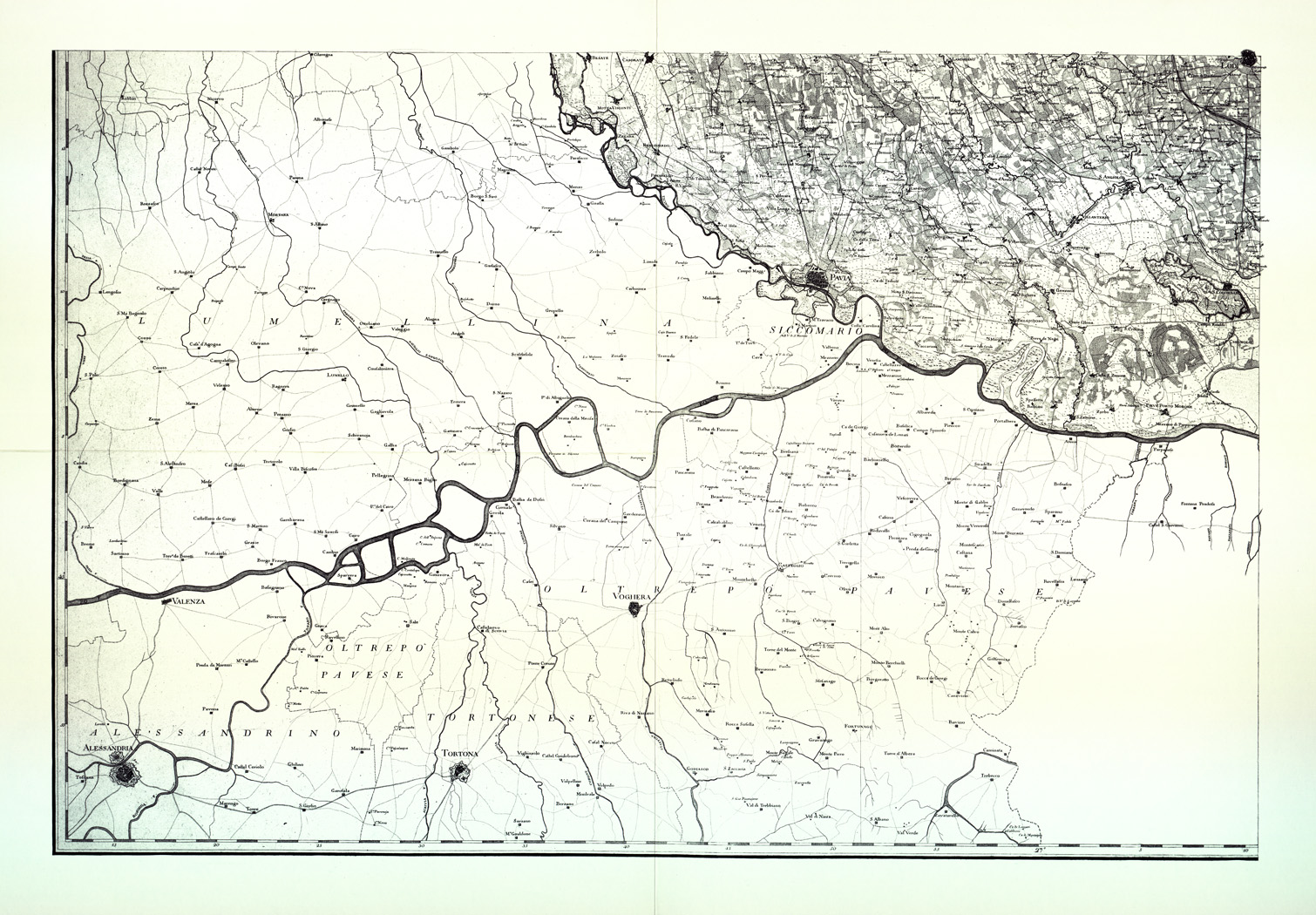 (N:1859) CARTA TOPOGRAFICA DEL MILANESE E DEL MANTOVANO ESEGUITA DIETRO LE PIU' ESATTE DIMENSIONI GEOGRAFICHE ED OSSERVAZIONI ASTRONOMICHE - Tavola 10 Tavola VI PAVIA (B0003910) Carte e stampe antiche: riproduzione a colori su carta (formato A1)