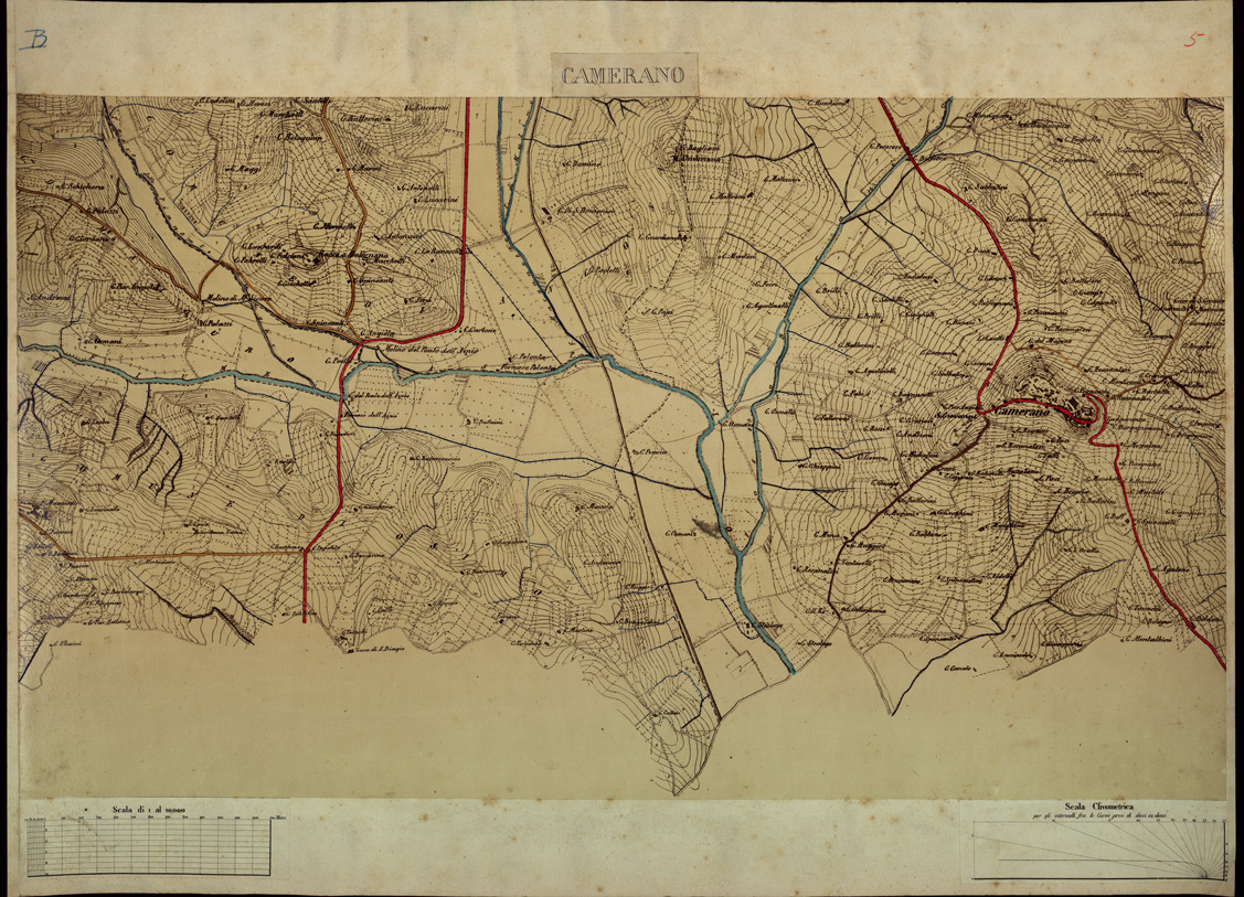(N:1484) CARTA DEI DINTORNI DI ANCONA - N. 10 CAMERANO (B0004000) Carte e stampe antiche: riproduzione a colori su carta (formato A1)
