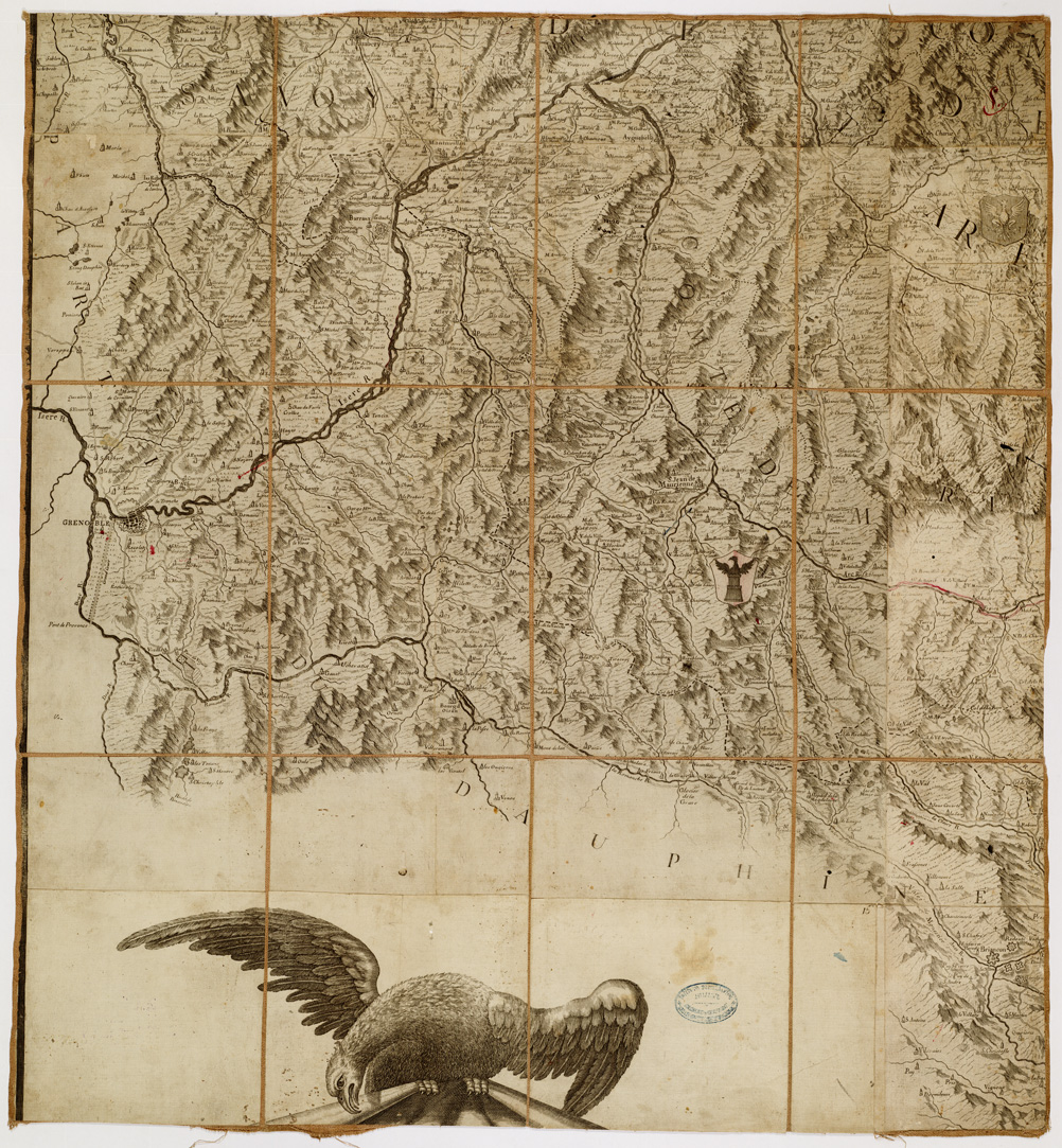 (N:797) CARTA COROGRAFICA DEGLI STATI DI S. M. IL RE DI SARDEGNA DATA IN LUCE DALL'INGEGNERE BORGONIO NEL 1683 CORRETTA ED ACCRESCIUTA NELL'ANNO 1772 - Foglio 5 (B0004549) Carte e stampe antiche: riproduzione a colori su carta (formato A1)