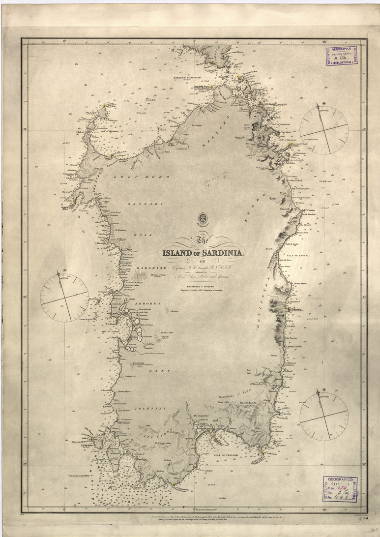 (N:10648) THE ISLAND OF SARDINIA... (B0004664) Carte e stampe antiche: riproduzione a colori su carta (formato A1)