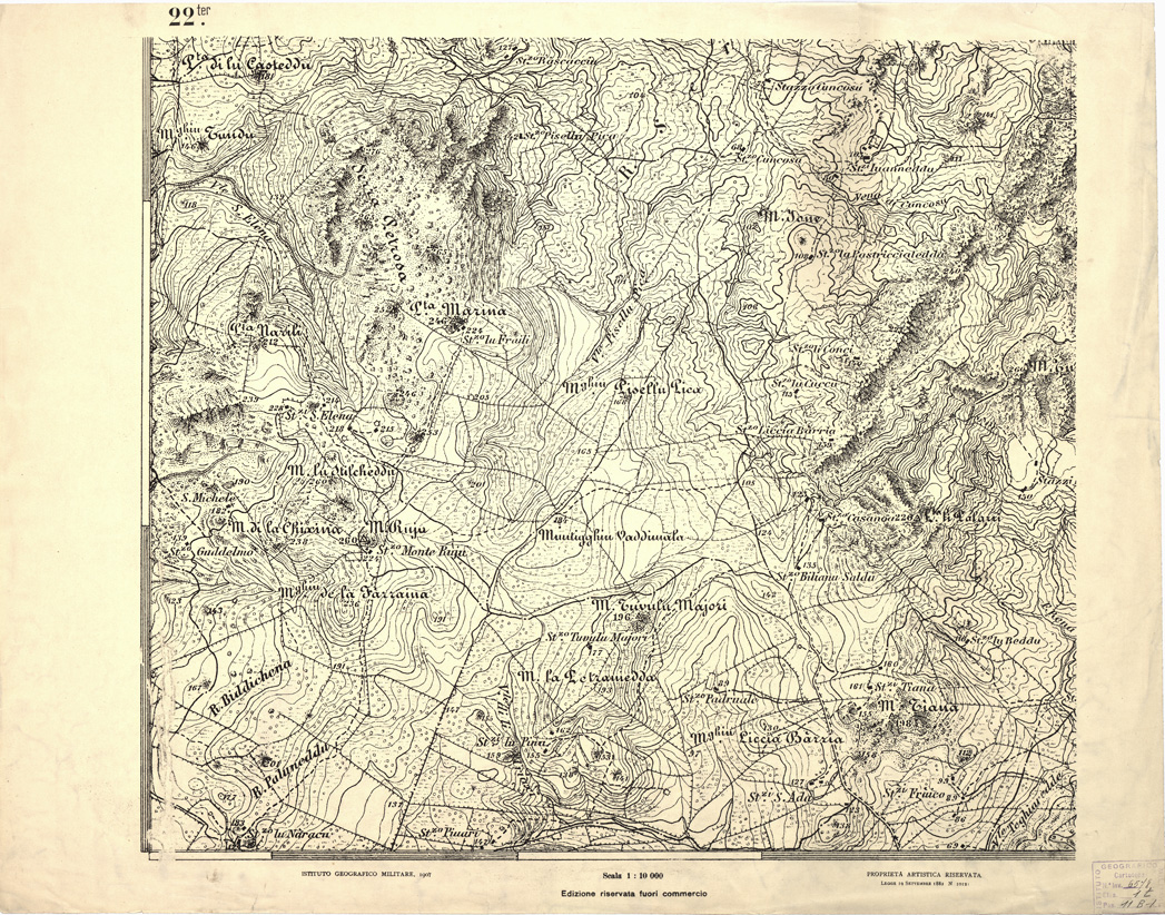 (N:6931) CARTA TOPOGRAFICA DELL'ARCIPELAGO DELLA MADDALENA... - Foglio 22 ter (B0004711) Carte e stampe antiche: riproduzione a colori su carta (formato A1)