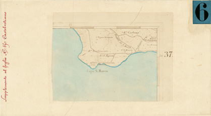 (N:3627) CARTA DELL'ISOLA DI SICILIA - Supplemento al Foglio 150 - Castelvetrano (B0005087) Carte e stampe antiche: riproduzione a colori su carta (formato A1)