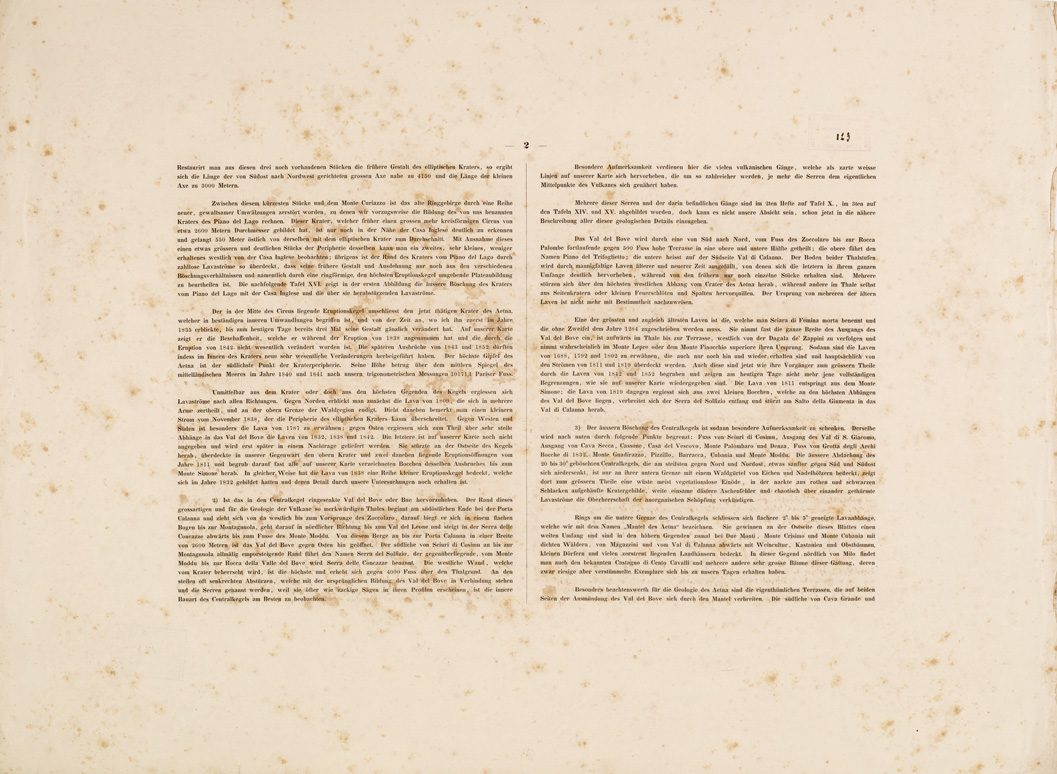 (N:216) I. CARTA TOPOGRAFICA DELL'ETNA... - II. CARTA GEOLOGICA DELL'ETNA... - Foglio 10 retro-Testo (B0005244) Carte e stampe antiche: riproduzione a colori su carta (formato A1)