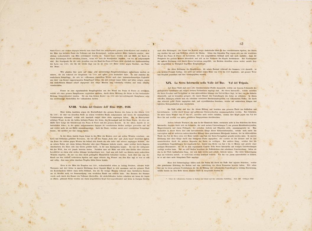 (N:218) I. CARTA TOPOGRAFICA DELL'ETNA... - II. CARTA GEOLOGICA DELL'ETNA... - Foglio 11 retro-Testo (B0005246) Carte e stampe antiche: riproduzione a colori su carta (formato A1)