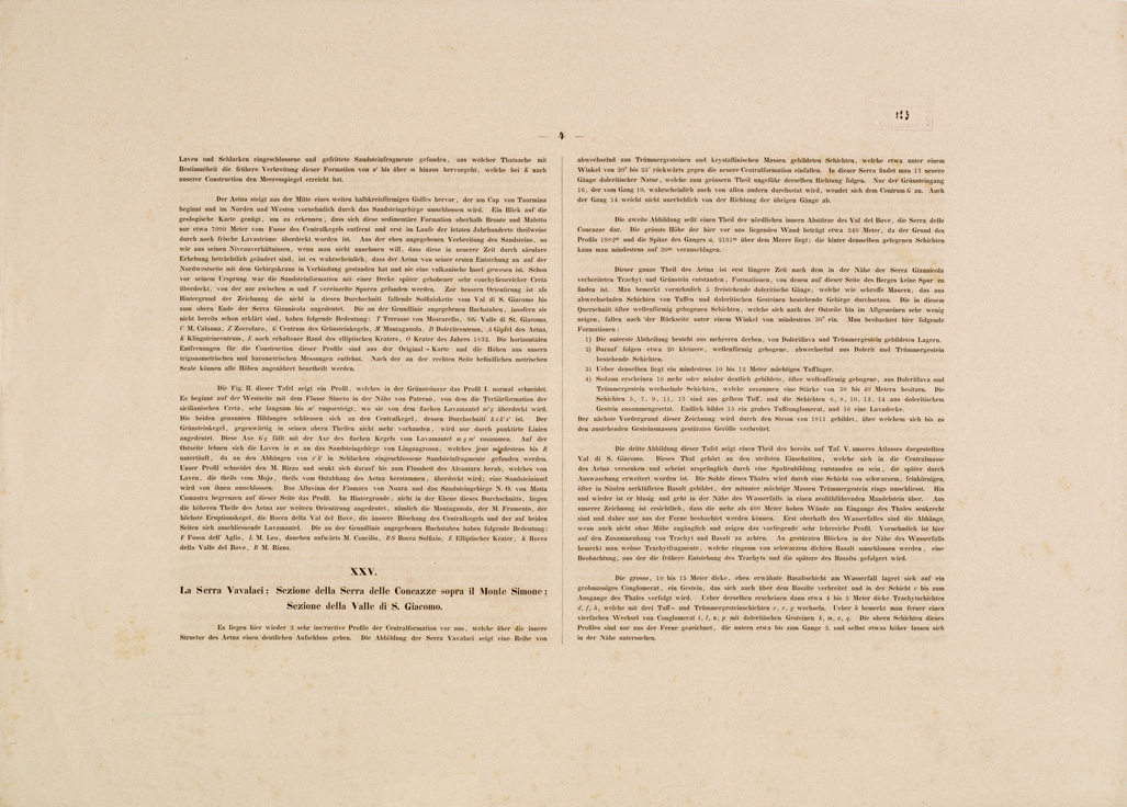 (N:212) I. CARTA TOPOGRAFICA DELL'ETNA... - II. CARTA GEOLOGICA DELL'ETNA... - Foglio 18 retro-Testo (B0005260) Carte e stampe antiche: riproduzione a colori su carta (formato A1)