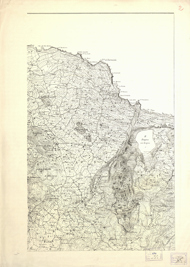 (N:6947) CARTA TOPOGRAFICA DELL'ISOLA DI PANTELLERIA... - Foglio 2 (B0005325) Carte e stampe antiche: riproduzione a colori su carta (formato A1)