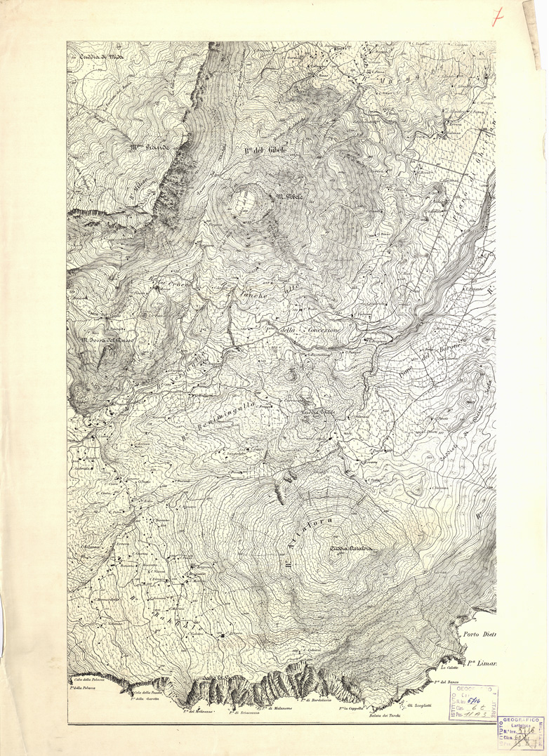 (N:6953) CARTA TOPOGRAFICA DELL'ISOLA DI PANTELLERIA... - Foglio 7 (B0005330) Carte e stampe antiche: riproduzione a colori su carta (formato A1)