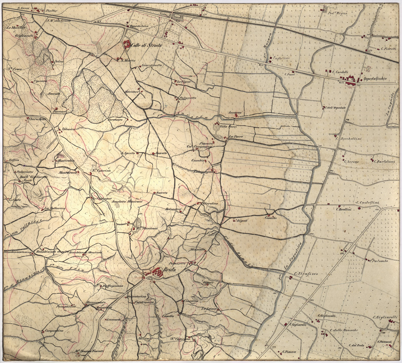 (N:8189) CARTA TOPOGRAFICA DI PERUGIA E SUOI DINTORNI - Foglio 3 Est (B0005450) Carte e stampe antiche: riproduzione a colori su carta (formato A1)