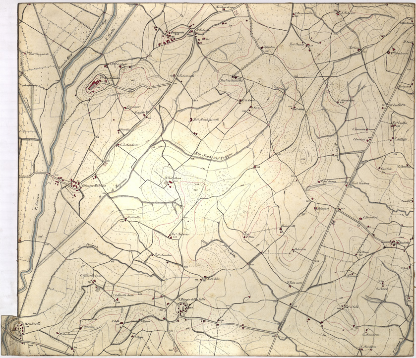 (N:8197) CARTA TOPOGRAFICA DI PERUGIA E SUOI DINTORNI - Foglio 4 Ovest bis (B0005452) Carte e stampe antiche: riproduzione a colori su carta (formato A1)