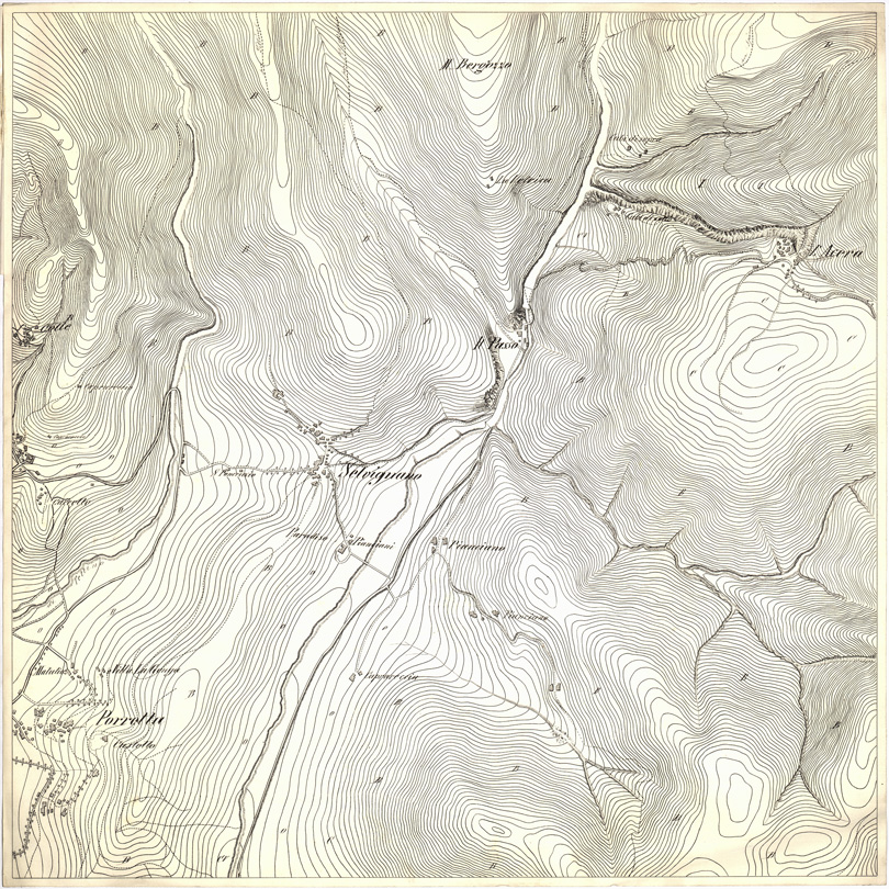 (N:6424) CARTA TOPOGRAFICA DEI DINTORNI DI SPOLETO... - Foglio 2 D (B0005462) Carte e stampe antiche: riproduzione a colori su carta (formato A1)