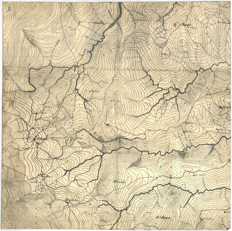 (N:6405) CARTA TOPOGRAFICA DEI DINTORNI DI SPOLETO... - Foglio A3 (B0005480) Carte e stampe antiche: riproduzione a colori su carta (formato A1)