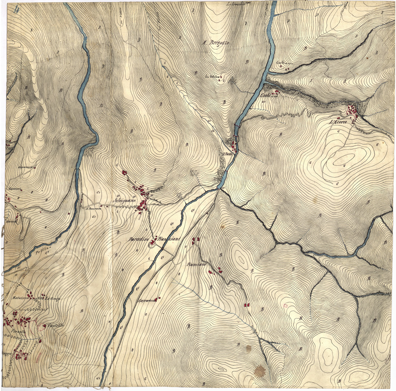 (N:6403) CARTA TOPOGRAFICA DEI DINTORNI DI SPOLETO... - Foglio D2 (B0005491) Carte e stampe antiche: riproduzione a colori su carta (formato A1)