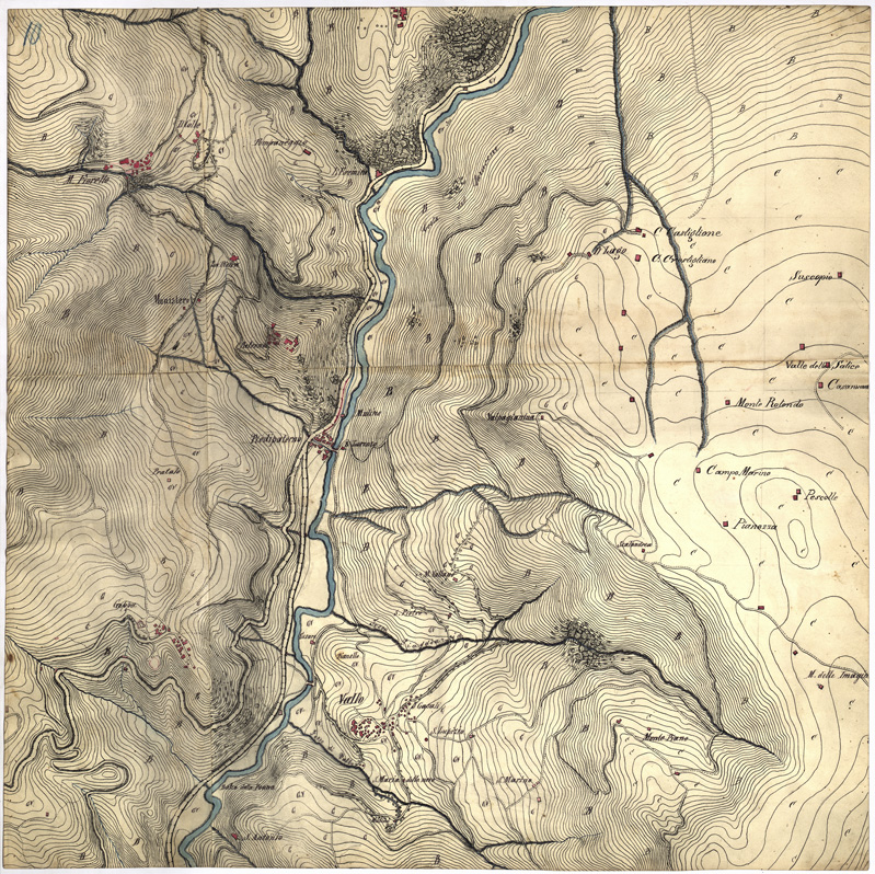 (N:6409) CARTA TOPOGRAFICA DEI DINTORNI DI SPOLETO... - Foglio E3 (B0005496) Carte e stampe antiche: riproduzione a colori su carta (formato A1)