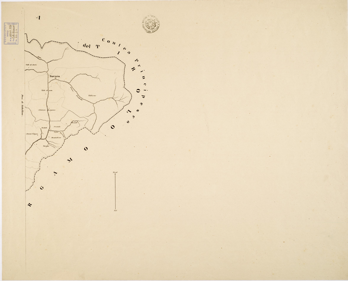 (N:9133) COROGRAFIE DELLE PROVINCIE DEL REGNO LOMBARDO - VENETO OGNUNA DELLE QUALI "DISTINTA NE' SUOI DISTRETTI E COMUNI CENSUARI, FORMATA IN BASE DELLE MAPPE DEL NUOVO CENSIMENTO" - Provincia della Valtellina - Foglio 7(2) (B0005582) Carte e stampe antiche: riproduzione a colori su carta (formato A1)