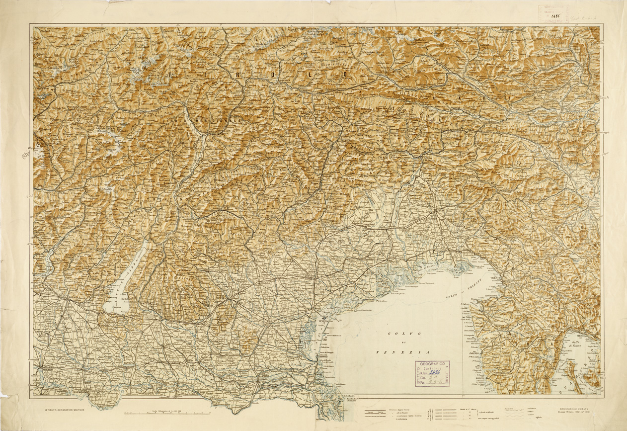 (N:11292) LA REGIONE VENETA (B0005640) Carte e stampe antiche: riproduzione a colori su carta (formato A1)