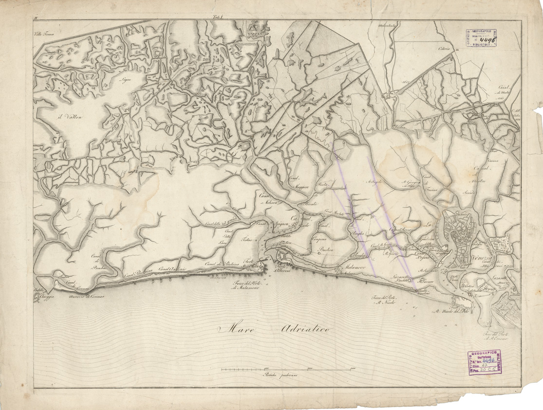 (N:14041) VENEZIA E LAGUNA (s. d., s. a.) (B0005661) Carte e stampe antiche: riproduzione a colori su carta (formato A1)