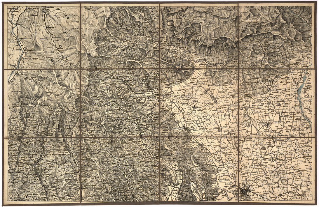 (N:7935) CARTA TOPOGRAFICA DELLA VENEZIA - Foglio E4 - Vicenza (B0005726) Carte e stampe antiche: riproduzione a colori su carta (formato A1)