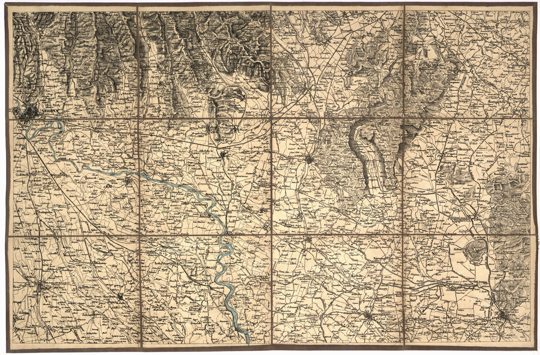 (N:7936) CARTA TOPOGRAFICA DELLA VENEZIA - Foglio E5 - Verona (B0005727) Carte e stampe antiche: riproduzione a colori su carta (formato A1)