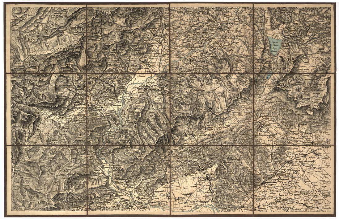 (N:7939) CARTA TOPOGRAFICA DELLA VENEZIA - Foglio F3 - Belluno (B0005730) Carte e stampe antiche: riproduzione a colori su carta (formato A1)