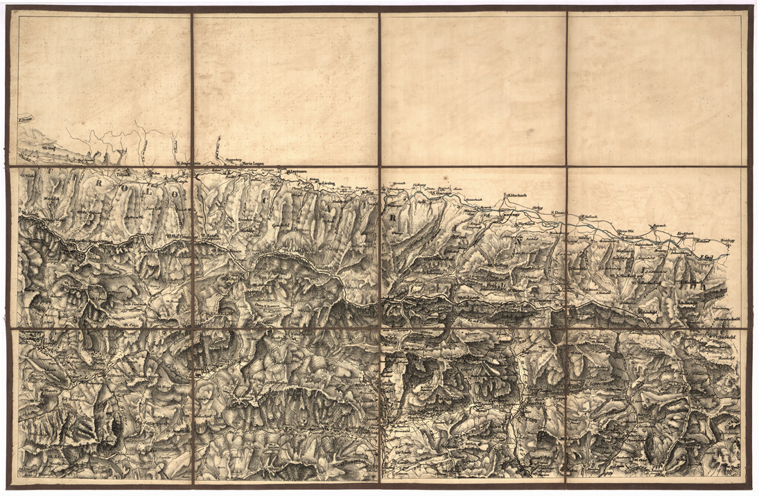 (N:7943) CARTA TOPOGRAFICA DELLA VENEZIA - Foglio G1 - Sappada (B0005734) Carte e stampe antiche: riproduzione a colori su carta (formato A1)